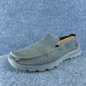 Skecher Relaxed Fit Men Slip-On Shoes Size 10 Medium Black‎ Fabric Slip On
